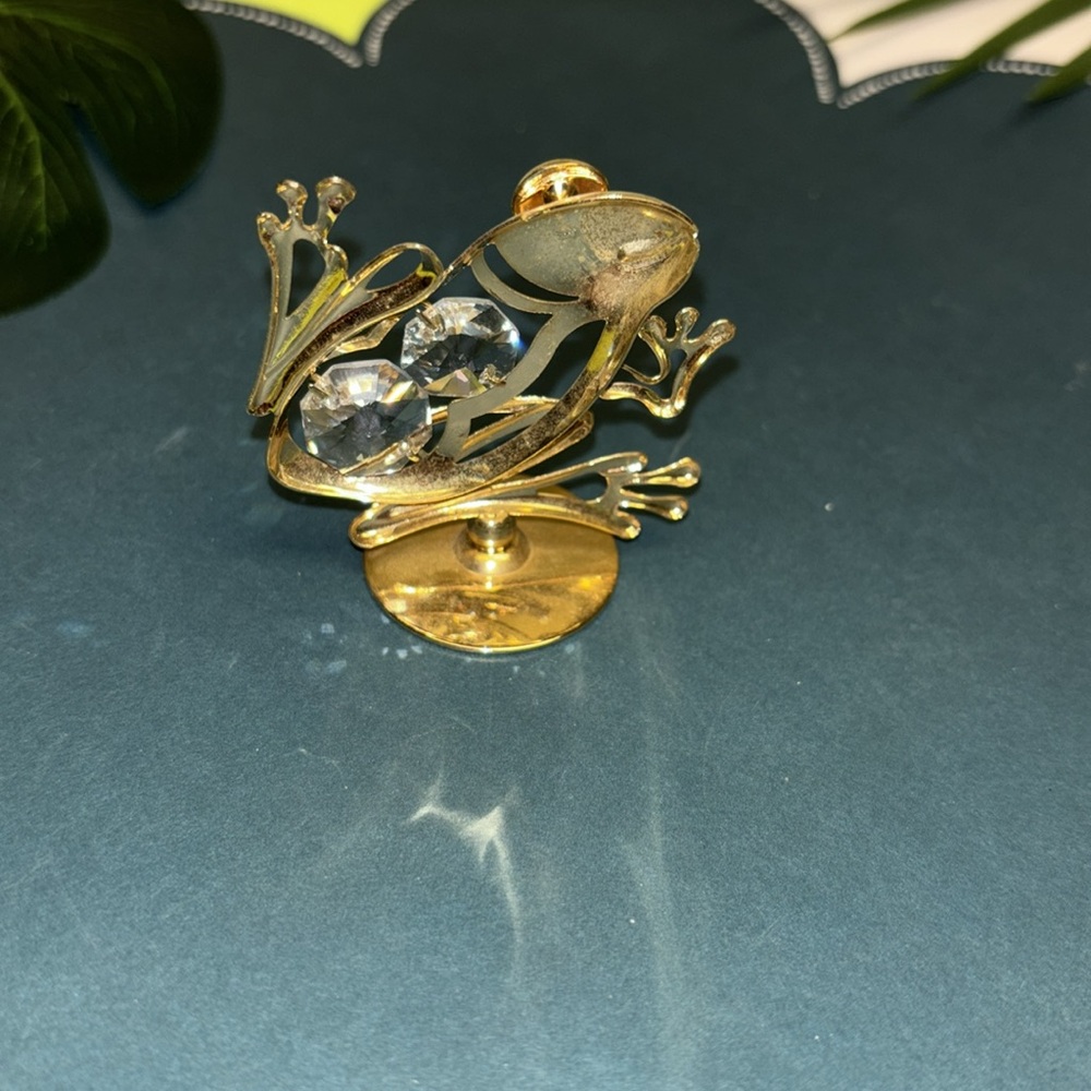 Austrian Crystal frog figurine